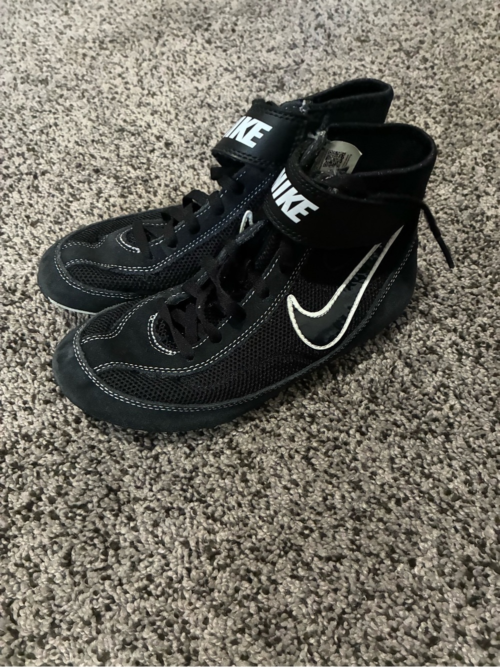 Nike Kids Black wrestling shoes